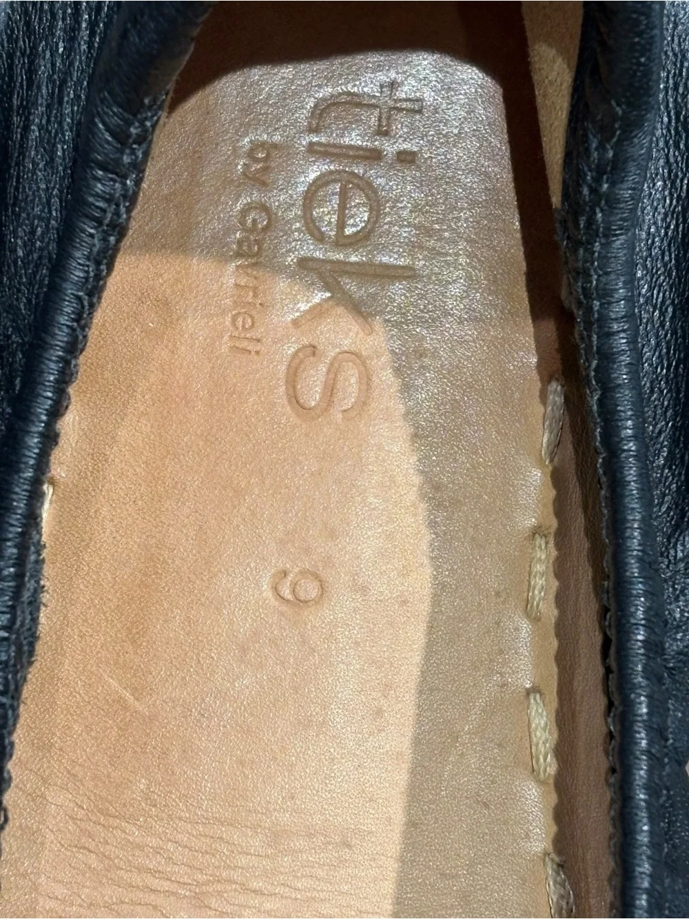 Tieks Black Leather Ballet Flats with Teal Trim Size 9 - Picture 7 of 7